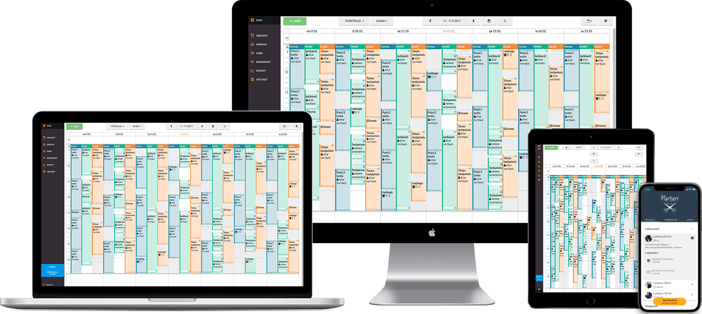 Calendario Slotti visualizzato su diversi dispositivi.
