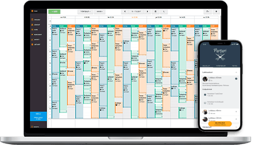 Calendario Slotti visualizzato su un laptop e un dispositivo mobile.